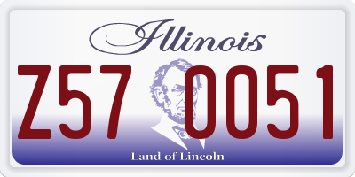 IL license plate Z570051