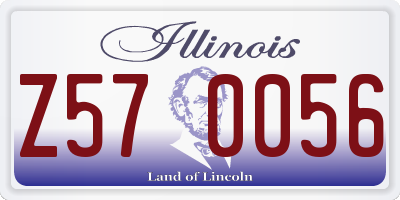 IL license plate Z570056