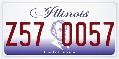IL license plate Z570057