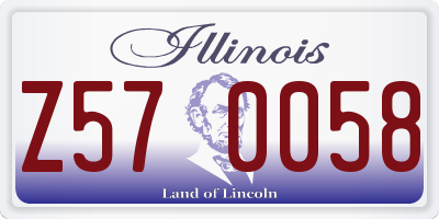 IL license plate Z570058