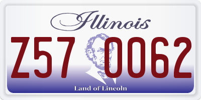 IL license plate Z570062