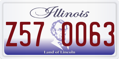 IL license plate Z570063