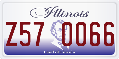 IL license plate Z570066