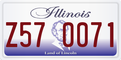 IL license plate Z570071
