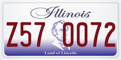 IL license plate Z570072