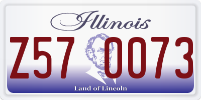 IL license plate Z570073