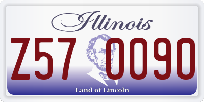 IL license plate Z570090