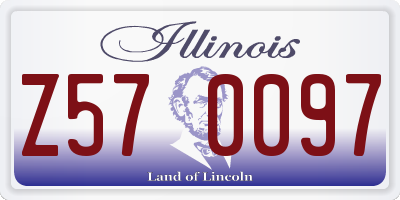 IL license plate Z570097