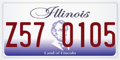 IL license plate Z570105