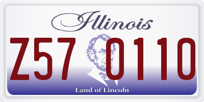 IL license plate Z570110