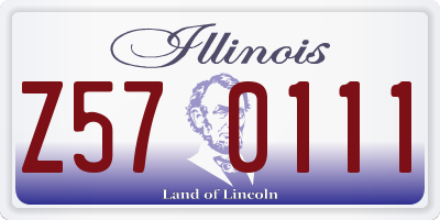 IL license plate Z570111