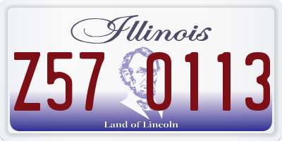 IL license plate Z570113
