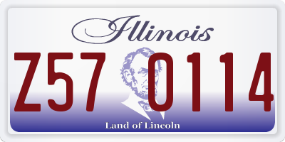 IL license plate Z570114