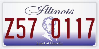 IL license plate Z570117