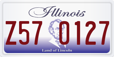 IL license plate Z570127