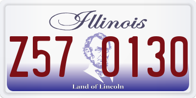 IL license plate Z570130