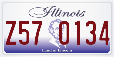 IL license plate Z570134