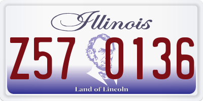 IL license plate Z570136