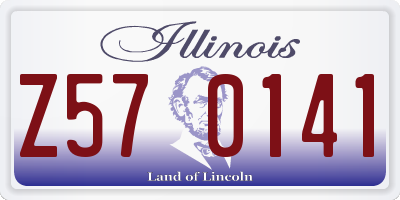 IL license plate Z570141