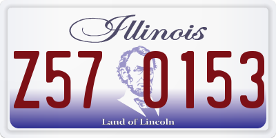 IL license plate Z570153