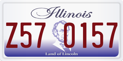 IL license plate Z570157