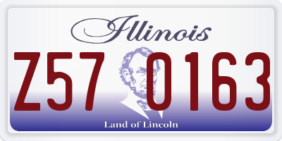 IL license plate Z570163