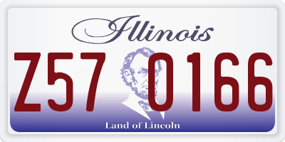 IL license plate Z570166