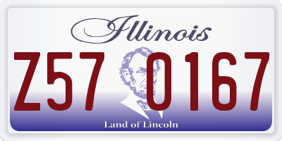 IL license plate Z570167