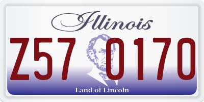 IL license plate Z570170