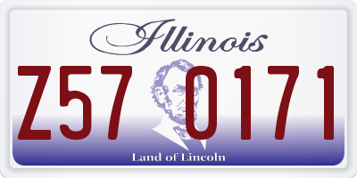 IL license plate Z570171