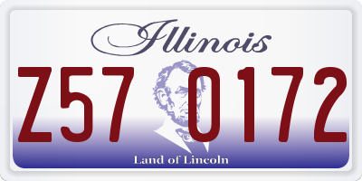 IL license plate Z570172