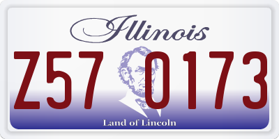 IL license plate Z570173