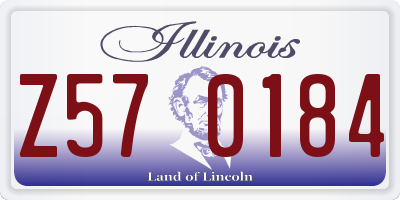 IL license plate Z570184
