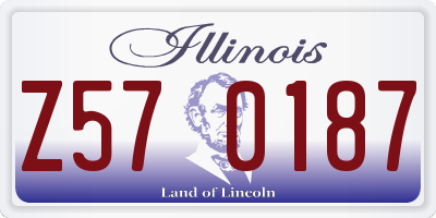 IL license plate Z570187