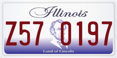 IL license plate Z570197