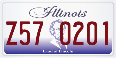 IL license plate Z570201