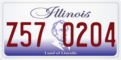 IL license plate Z570204