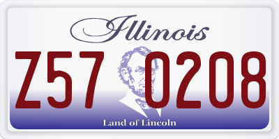 IL license plate Z570208