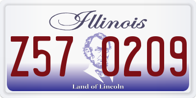IL license plate Z570209