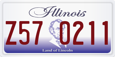 IL license plate Z570211