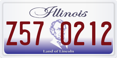 IL license plate Z570212