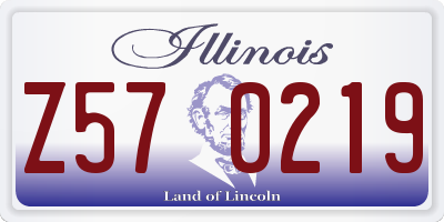 IL license plate Z570219