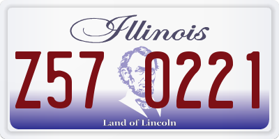 IL license plate Z570221