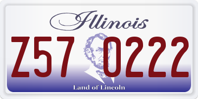 IL license plate Z570222