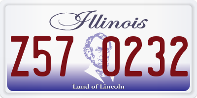 IL license plate Z570232
