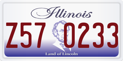 IL license plate Z570233