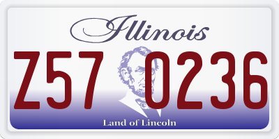 IL license plate Z570236