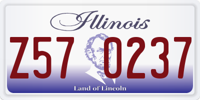 IL license plate Z570237
