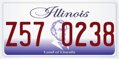 IL license plate Z570238