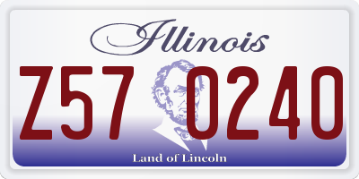 IL license plate Z570240